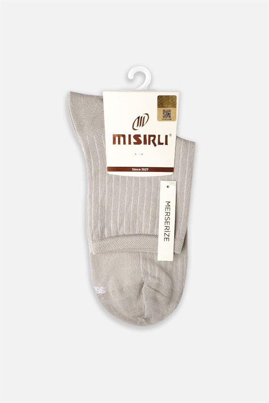 Mısırlı Kadın Merserize Tekli Soket Çorap Açık Gri