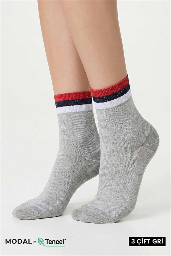 Mısırlı Kadın Modal 12li Kutulu Soket Çorap Çok Renkli