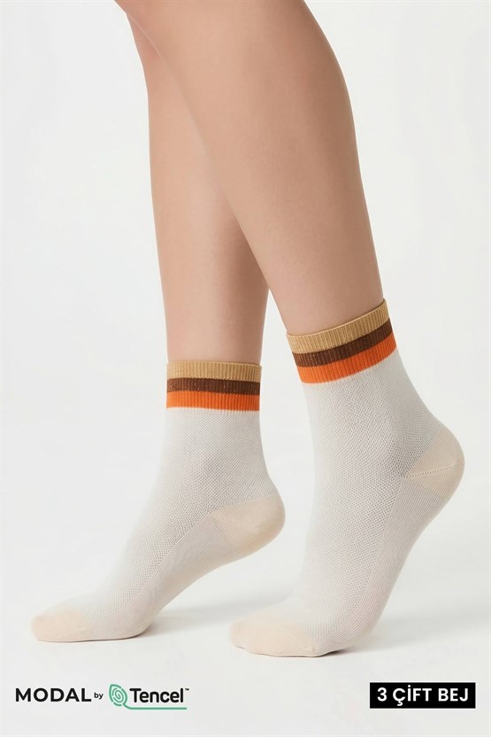Mısırlı Kadın Modal 12li Kutulu Soket Çorap Çok Renkli