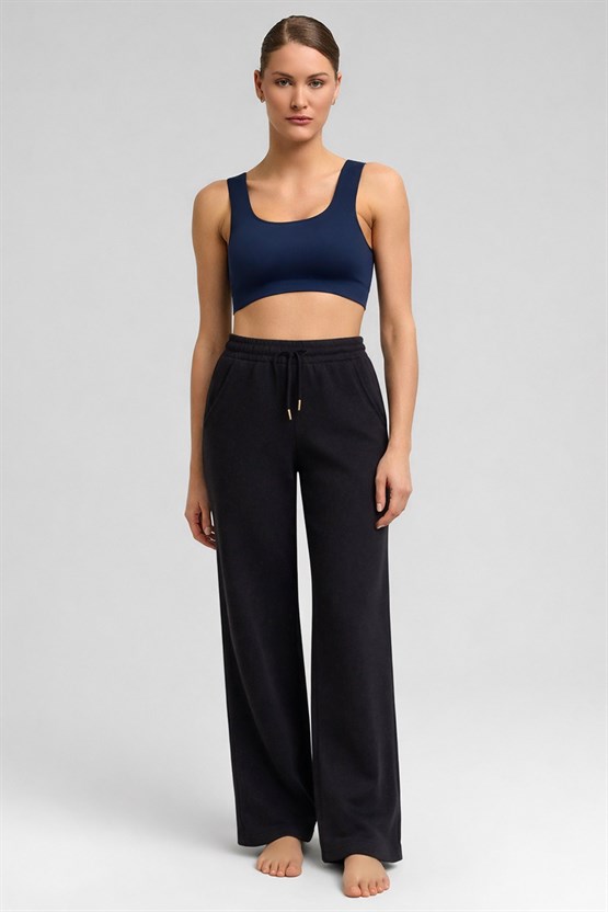 Mısırlı Kadın Modal Düz Paça Pantolon Antrasit