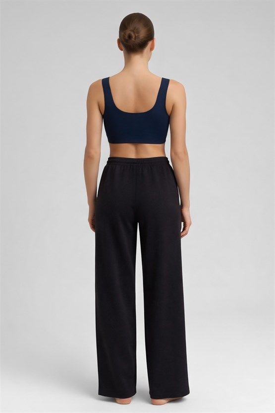 Mısırlı Kadın Modal Düz Paça Pantolon Antrasit