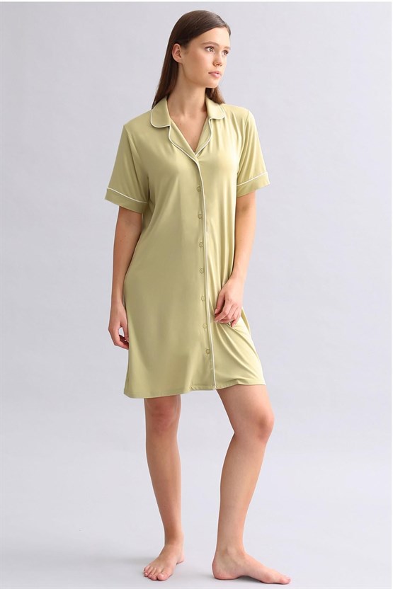 Mısırlı Kadın Modal Gecelik Adaçayı Yeşili