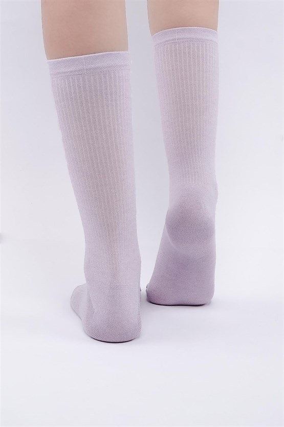 Mısırlı Kadın Modal Kaşmir Tekli Soket Çorap Lila