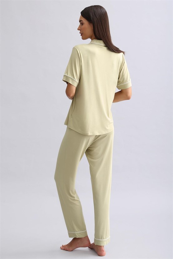 Mısırlı Kadın Modal Pijama Alt Adaçayı Yeşili