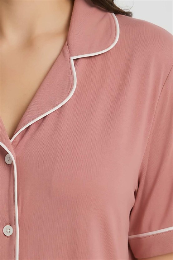 Mısırlı Kadın Modal Pijama Takım Somon