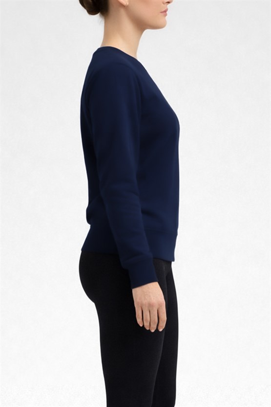 Mısırlı Kadın Modal Sweatshirt Koyu Lacivert