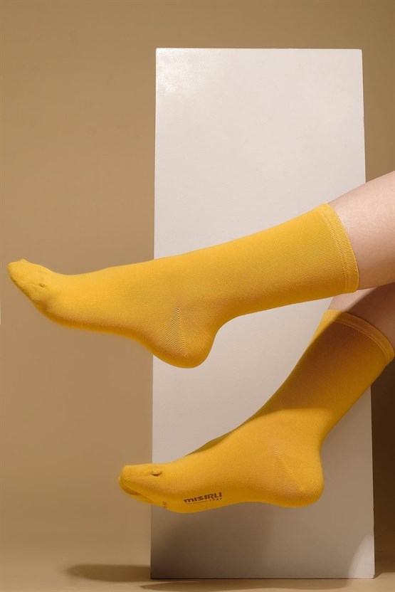 Mısırlı Kadın Modal Tekli Soket Çorap Sarı