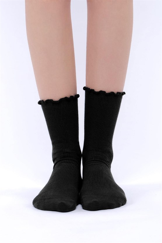 Mısırlı Kadın Modal Tekli Soket Çorap Siyah
