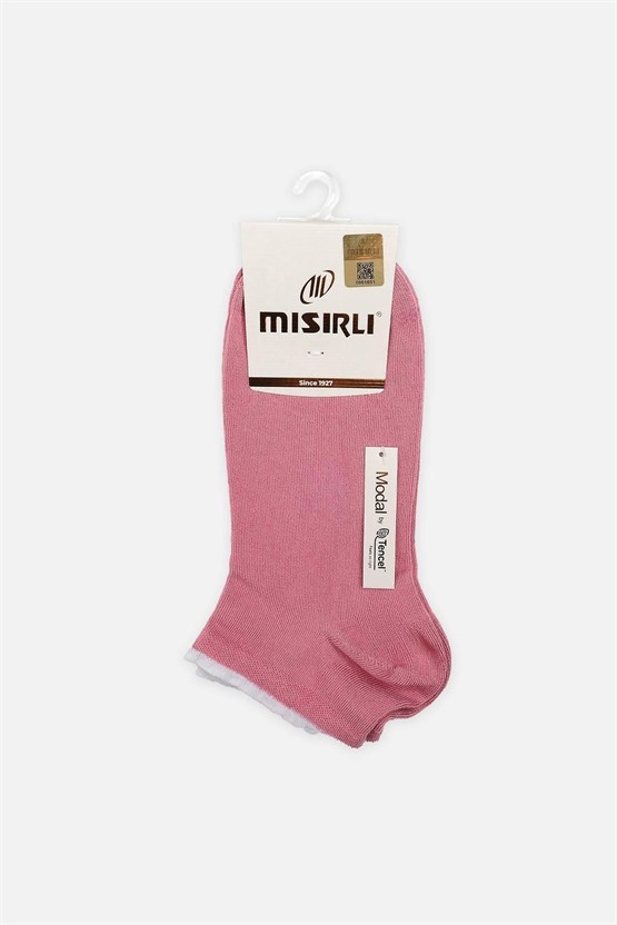 Mısırlı Kadın Modal Tekli Yazlık Sneaker Çorap Pembe