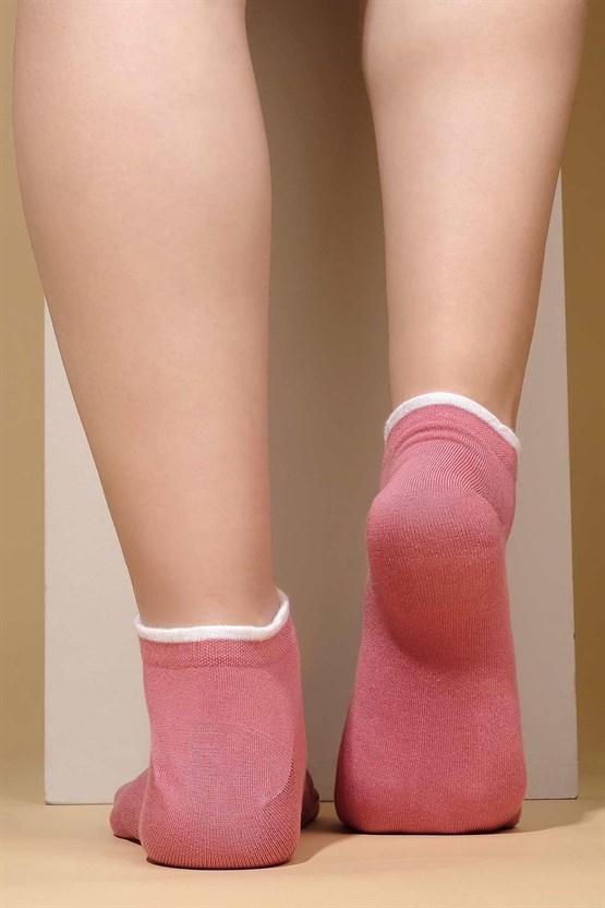 Mısırlı Kadın Modal Tekli Yazlık Sneaker Çorap Pembe