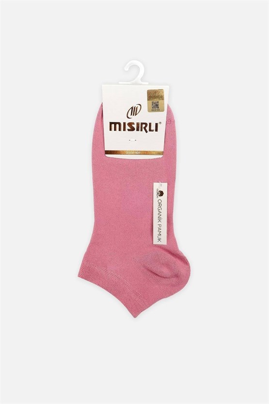 Mısırlı Kadın Pamuklu Tekli Yazlık Patik Çorap Pembe