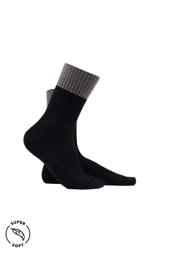 Mısırlı Kadın Soft Peluş Termal 6 Çift Kutulu Soket Çorap Çok Renkli