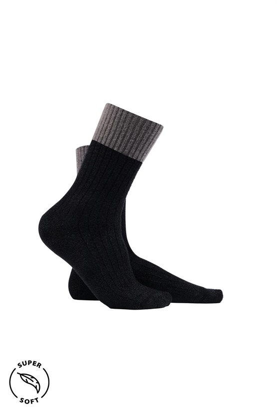 Mısırlı Kadın Soft Peluş Termal 6 Çift Kutulu Soket Çorap Çok Renkli