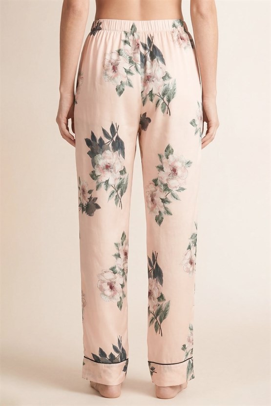 Mısırlı Kadın Viscon Dokuma Alt Pijama Pudra