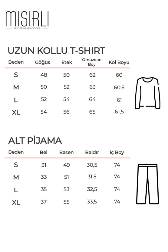 Mısırlı Kadın Pamuk Bisiklet Yaka Pijama Takım Ekru