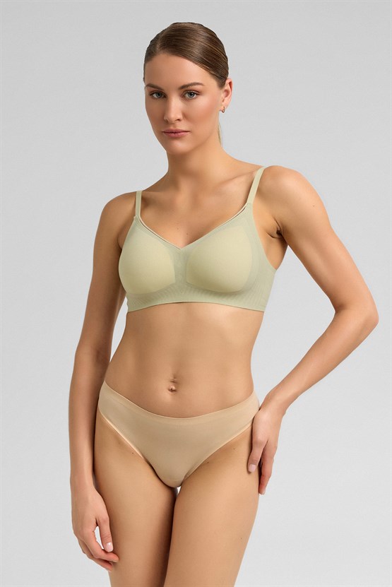 Mısırlı Lazer Kesim Dayanıklı Slip Külot Ten