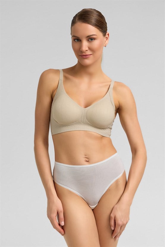 Mısırlı Micro Modal Cheeky Külot Ekru