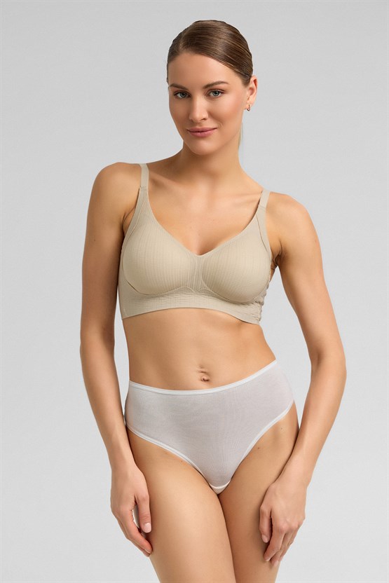 Mısırlı Micro Modal Cheeky Külot Ekru