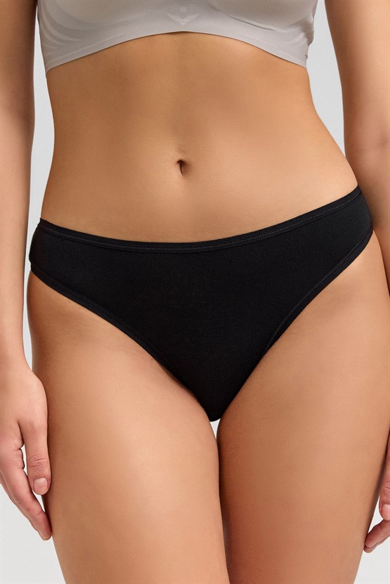 Mısırlı Micro Modal Slip Siyah