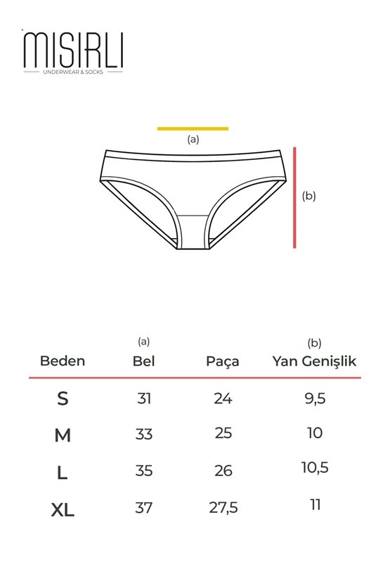 Kadın Micro Modal Yüksek Bel Hipster Ten