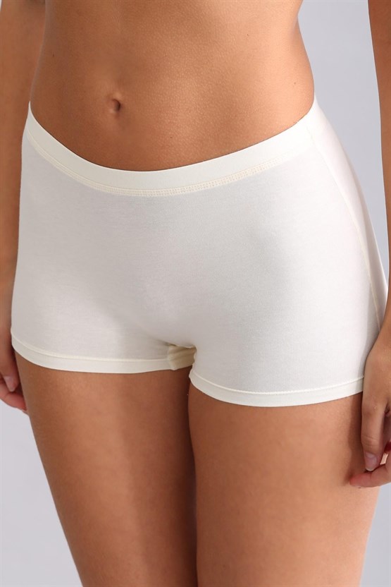 Mısırlı Modal by TENCEL ANNA Boxer Külot Ekru