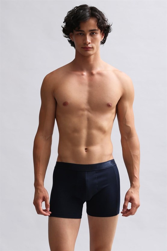 Mısırlı Modal by TENCEL Compact Cotton Klasik Boxer Lacivert