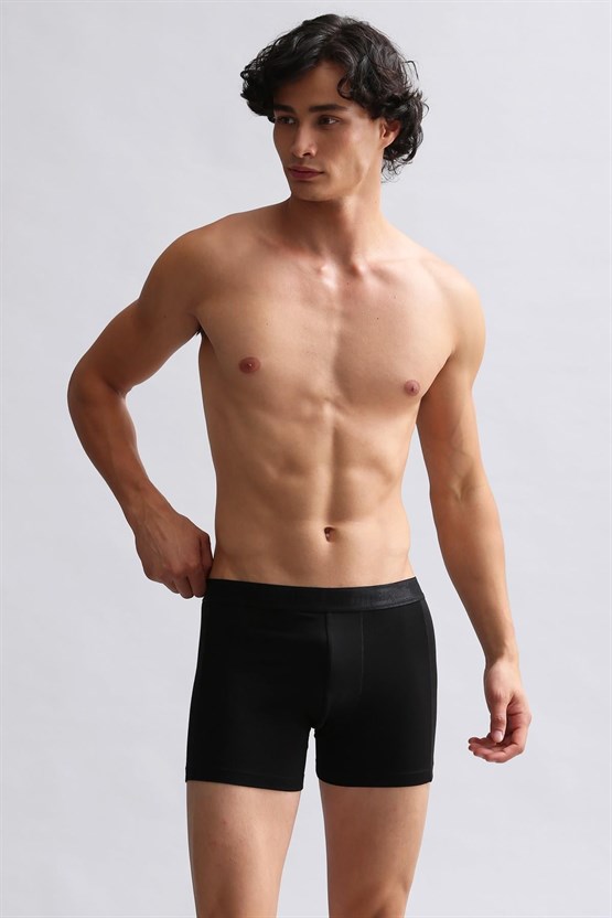 Mısırlı Modal by TENCEL Compact Cotton Klasik Boxer Siyah
