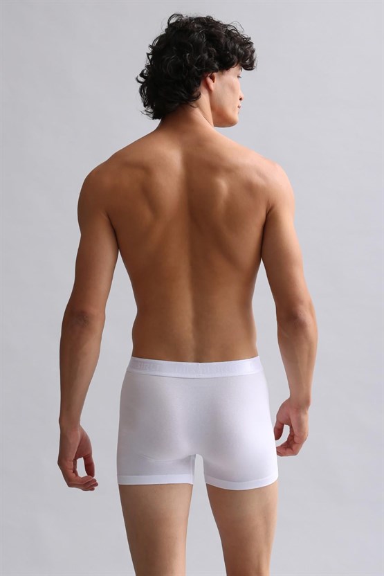 Mısırlı Modal by TENCEL Compact Cotton Klasik Boxer Beyaz