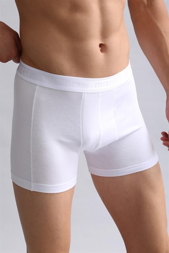 Mısırlı Modal by TENCEL Compact Cotton Klasik Boxer Beyaz