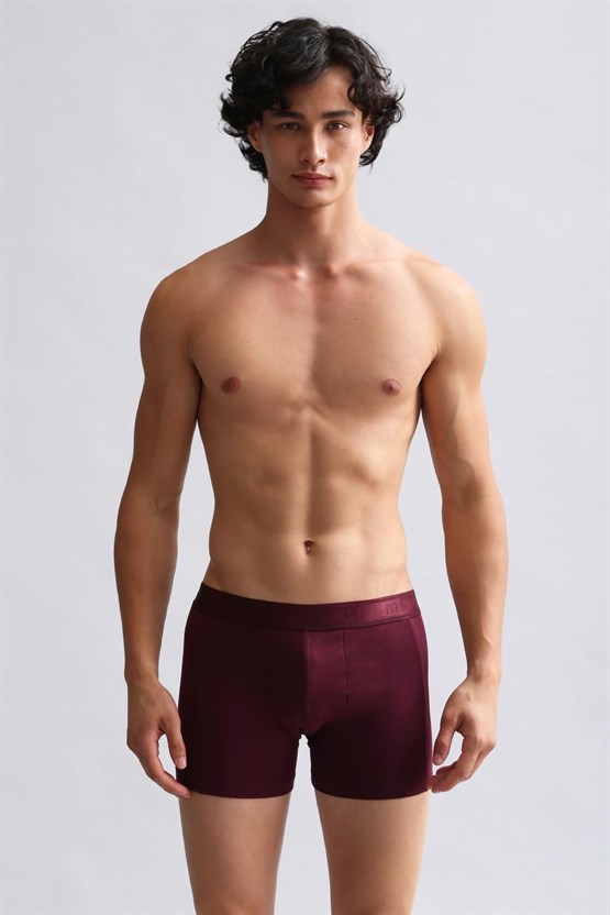 Mısırlı Modal by TENCEL Compact Cotton Klasik Boxer Bordo