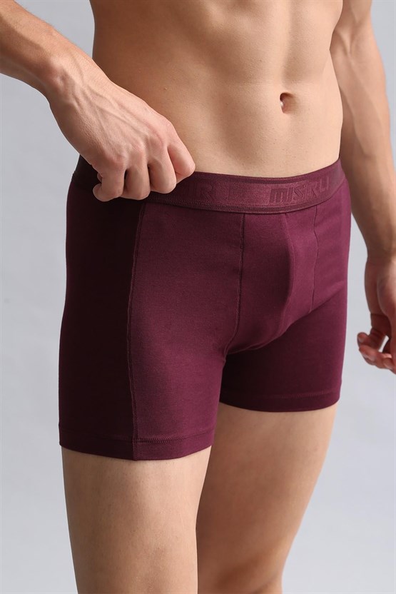 Mısırlı Modal by TENCEL Compact Cotton Klasik Boxer Bordo