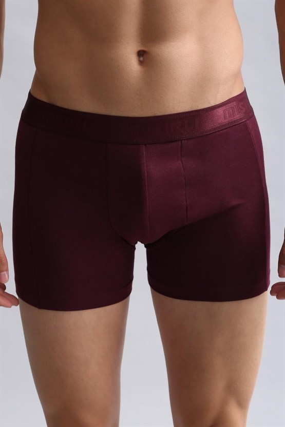 Mısırlı Modal by TENCEL Compact Cotton Klasik Boxer Bordo