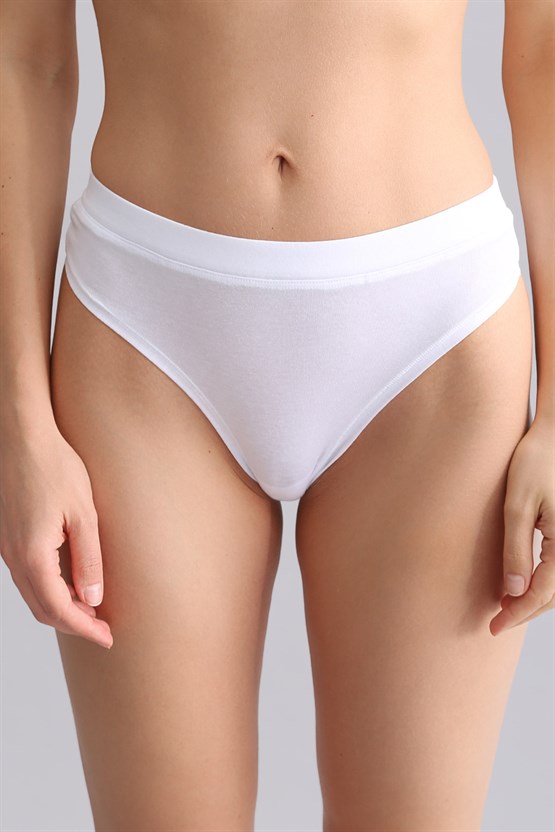 Mısırlı Modal by TENCEL HERA Gizli Lastikli 3lü Tanga Beyaz