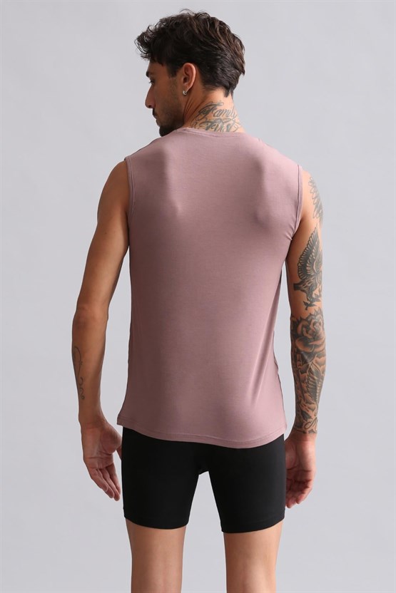 Mısırlı Modal by TENCEL HERCULES Slim Fit Bisiklet Yaka Sporcu Atlet / T-Shirt Lavender
