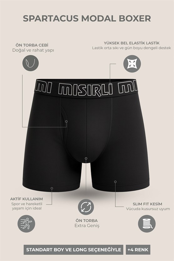 Mısırlı Modal by TENCEL SPARTACUS PERFORMANCE Boxer Bordo
