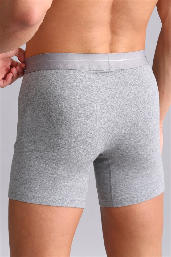 Mısırlı Modal by TENCEL SPARTACUS PLUS PERFORMANCE Long Boxer Gri Melanj