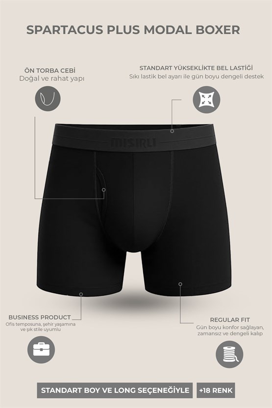 Mısırlı Modal by TENCEL SPARTACUS PLUS PERFORMANCE Long Boxer Lacivert