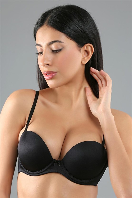 Mısırlı New Bra B Cup Extra Push Up Basic Sütyen Siyah