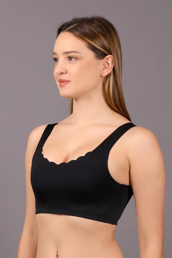 New Bra Desteksiz Hayalet Bralet Sütyen Siyah