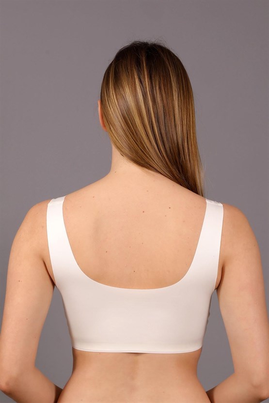 New Bra Desteksiz Hayalet Bralet Sütyen Ekru
