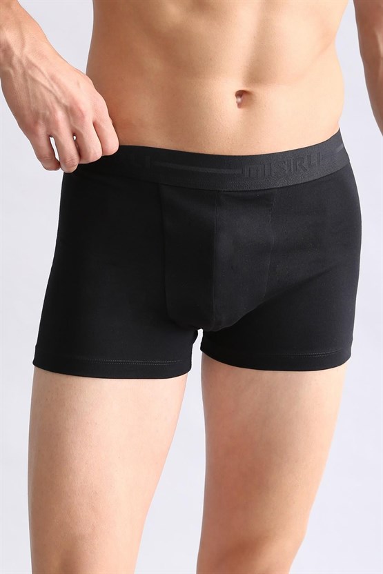 Mısırlı ORGANIC Pamuklu Compact Cotton Klasik Boxer Siyah