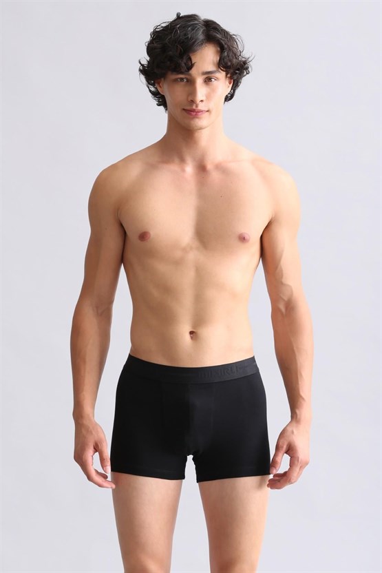 Mısırlı ORGANIC Pamuklu Compact Cotton Klasik Boxer Siyah
