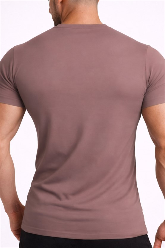 Mısırlı ORGANIC Pamuklu HERCULES Slim Fit Bisiklet Yaka Fanila / T-Shirt Lavender