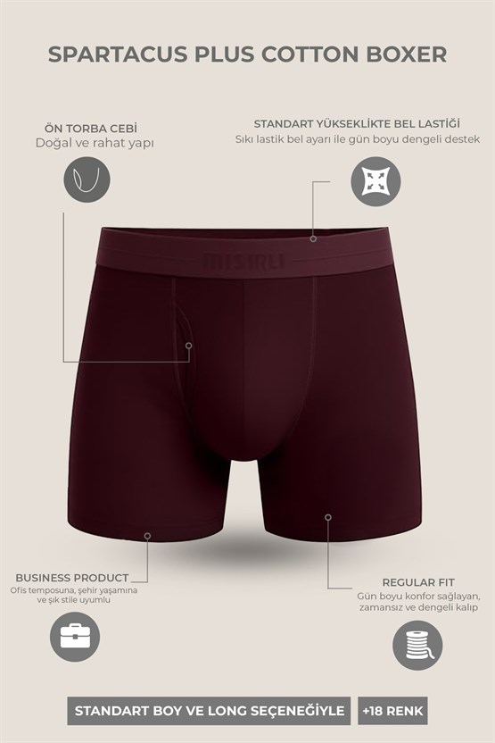 Mısırlı ORGANIC Pamuklu SPARTACUS PLUS PERFORMANCE Long Boxer Fit Green