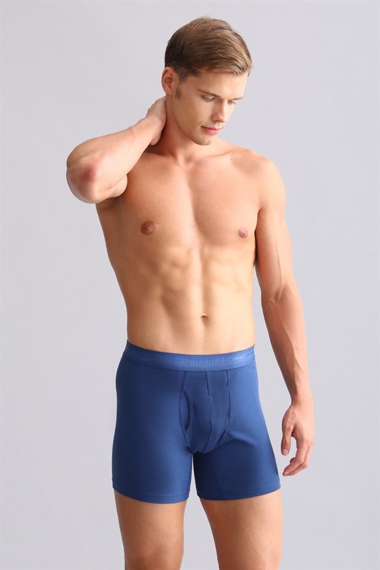 Mısırlı ORGANIC Pamuklu SPARTACUS PLUS PERFORMANCE Long Boxer Gece Mavisi