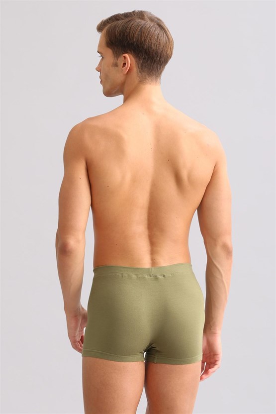 Mısırlı ORGANIC Pamuklu ZEUS LUXURY Regular Fit Metal Armalı Boxer Haki Zeytin