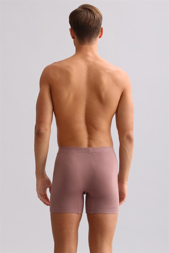 Mısırlı ORGANIC Pamuklu ZEUS LUXURY Regular Fit Metal Armalı Long Boxer Lavender