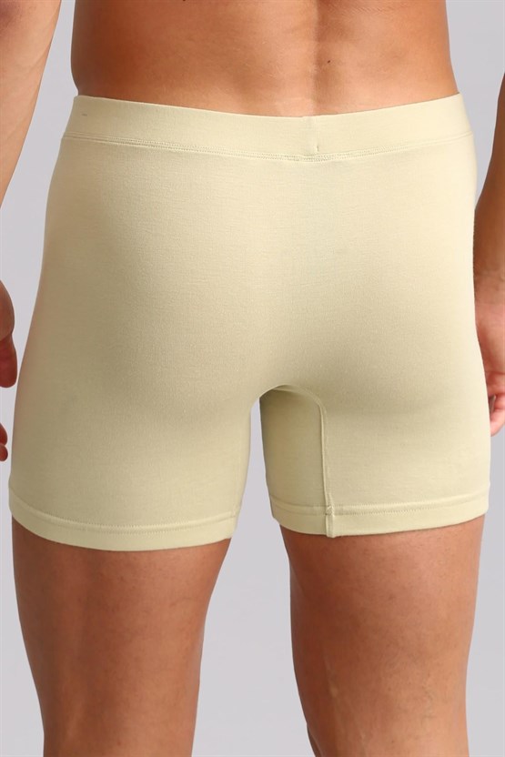 Mısırlı ORGANIC Pamuklu ZEUS LUXURY Regular Fit Metal Armalı Long Boxer Haki Ada