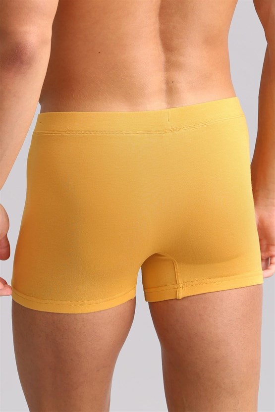 Mısırlı ORGANIC Pamuklu ZEUS LUXURY Regular Fit Metal Armalı Boxer Hardal