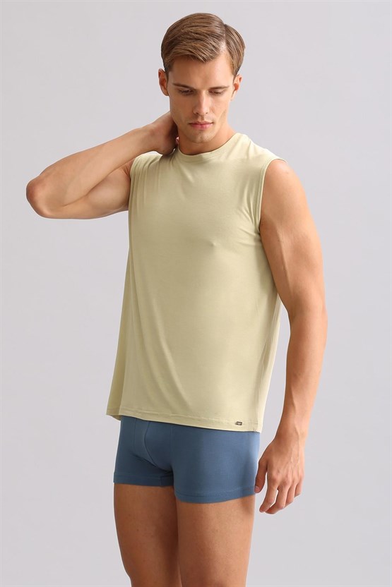 Mısırlı ORGANIC Pamuklu ZEUS LUXURY Regular Fit Bisiklet Yaka Sporcu Atlet / T-Shirt Haki Ada